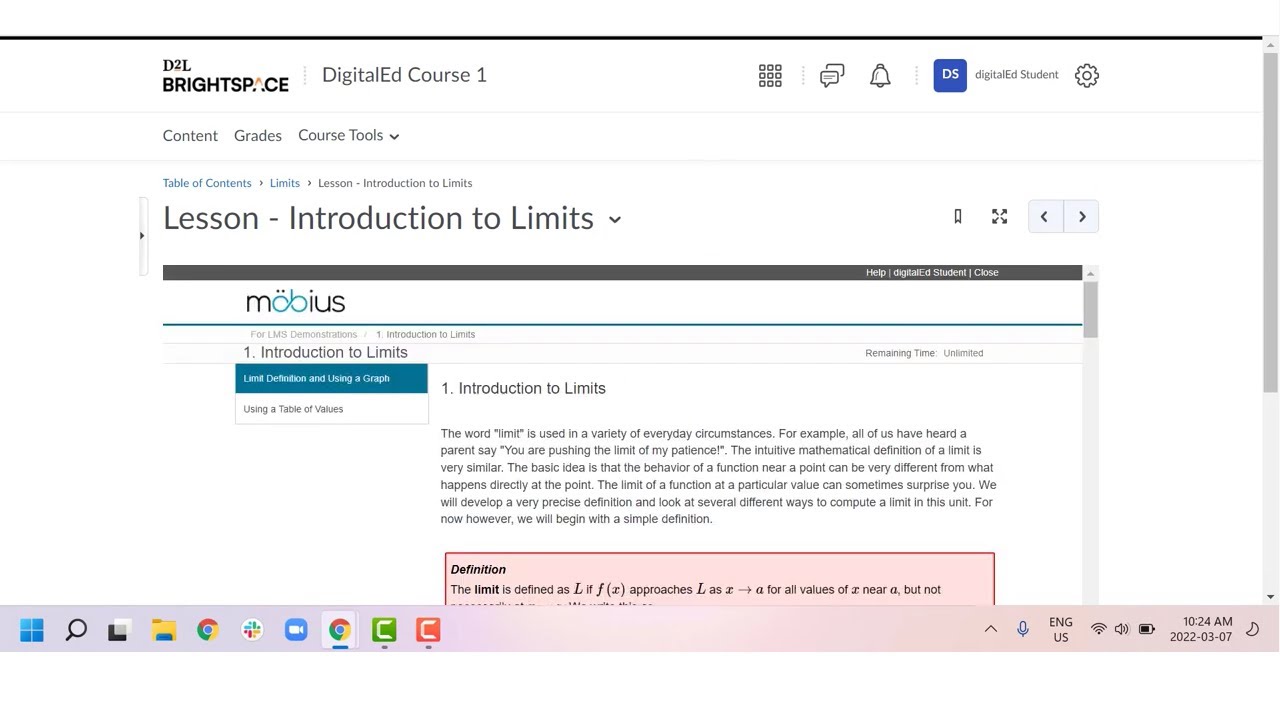 Seamless integration of Möbius and Brightspace | Möbius by DigitalEd