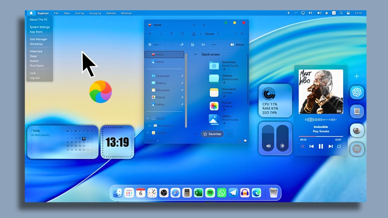 macOS Tahoe на Windows 11 | Чистая и реалистичная настройка