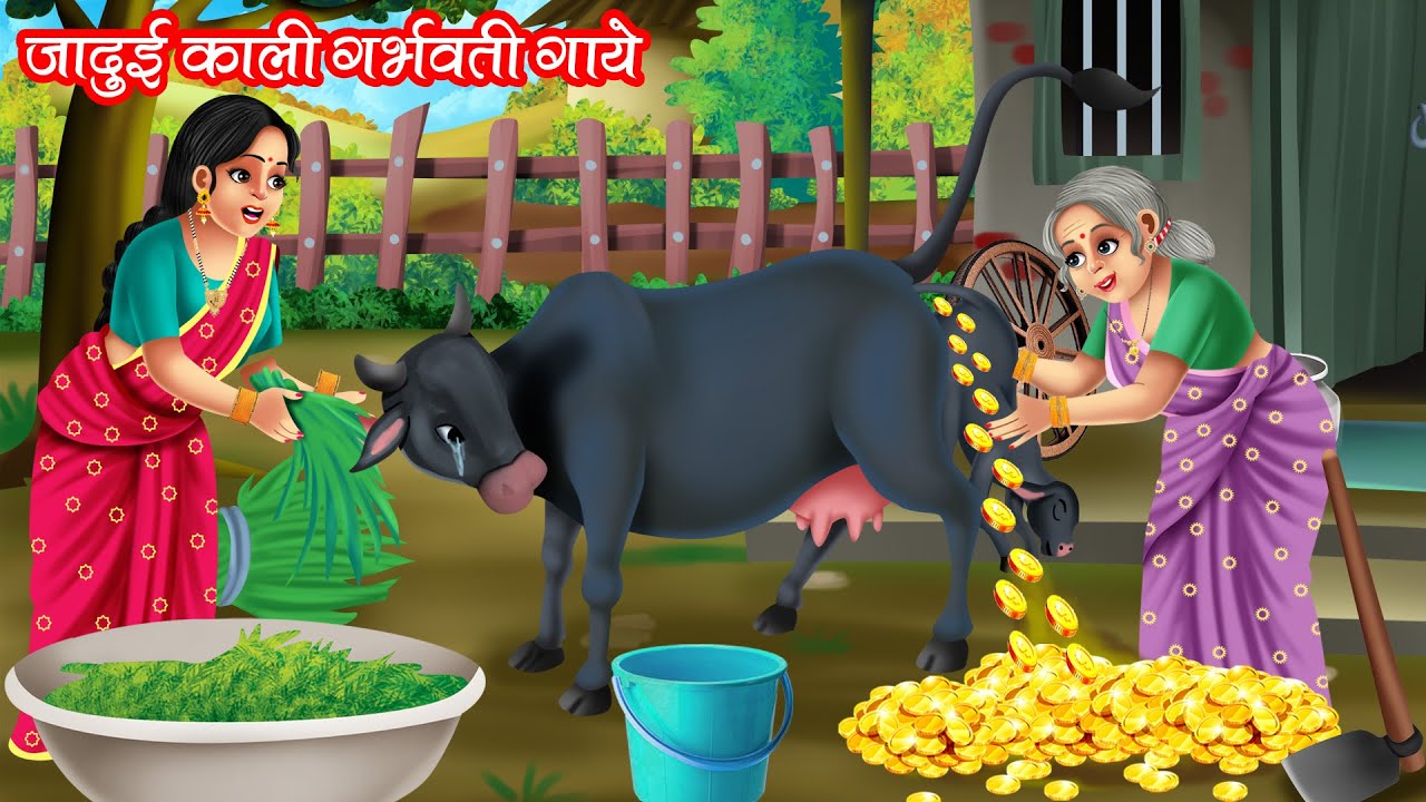 जादुई काली गर्भवती गाय | JADUI KALI GARBHWATI GAAY | HINDI KAHANIYA | MORAL STORIES | JADUI KAHANIYA