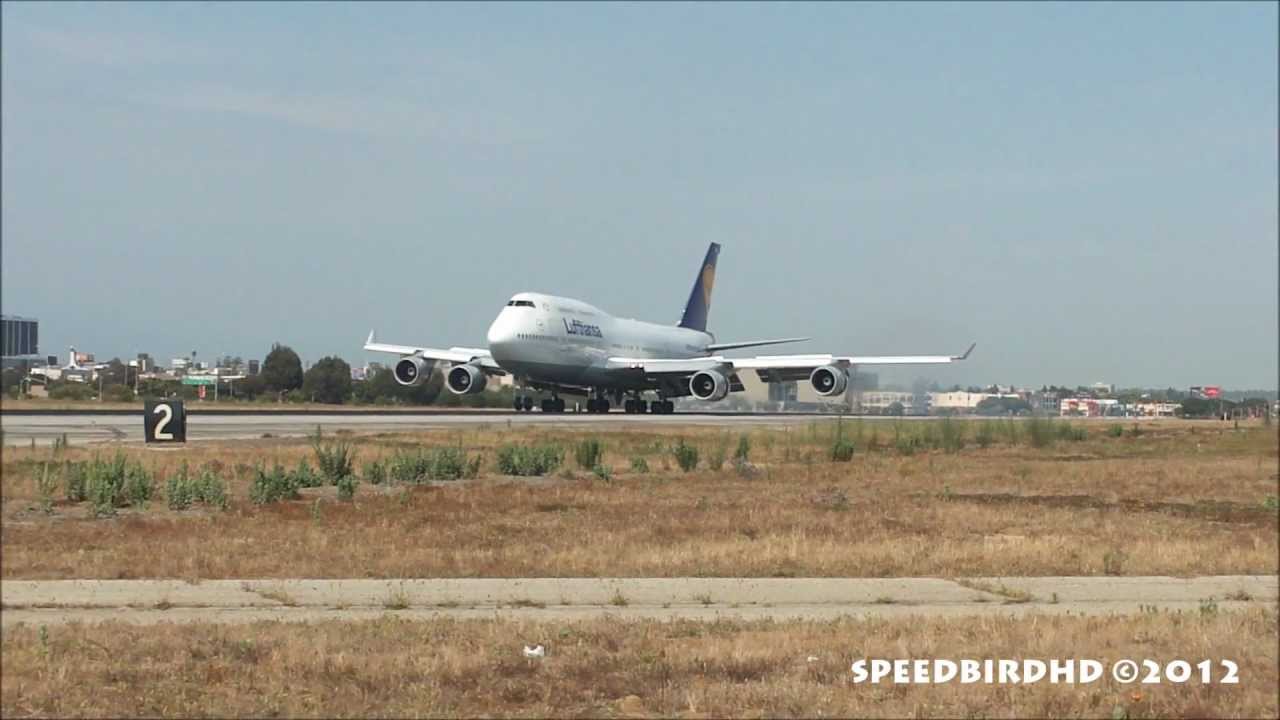 Lufthansa Boeing 747-430 [D-ABVY] Landing in Los Angeles
