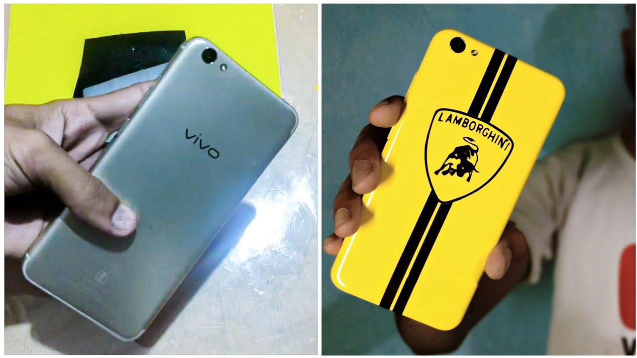 Lamborghini logo Mobile Wrapping | Mobile Back Skin Lamborghini Design | The Stickers
