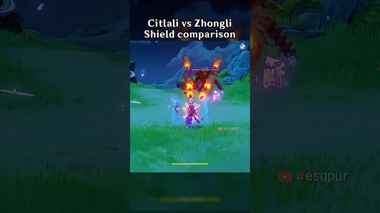 Citlali vs Zhongli Shield Comparison
