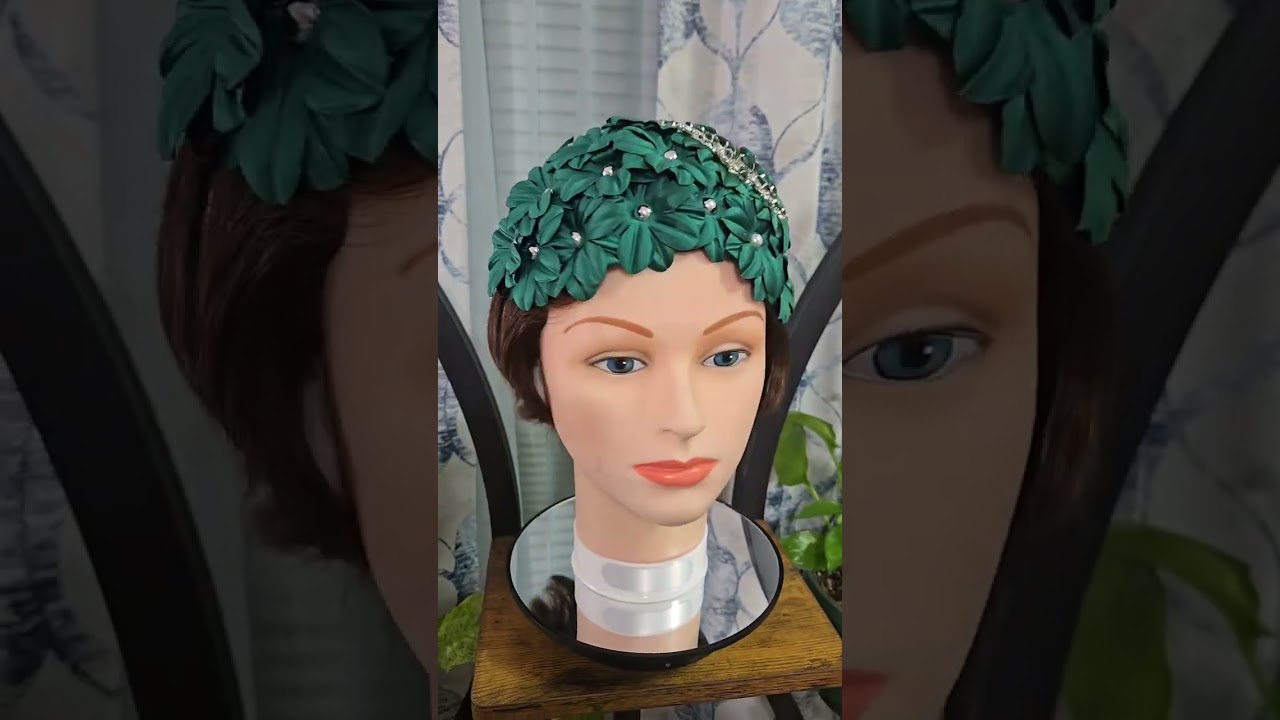 Dark Green Flower Hat! 