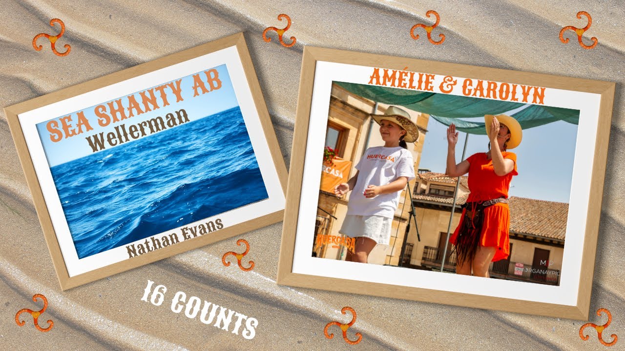 Cómo bailar Country line Dance, SEA SHANTY AB, baile fácil,  Wellerman, Nathan Evan, baile en línea