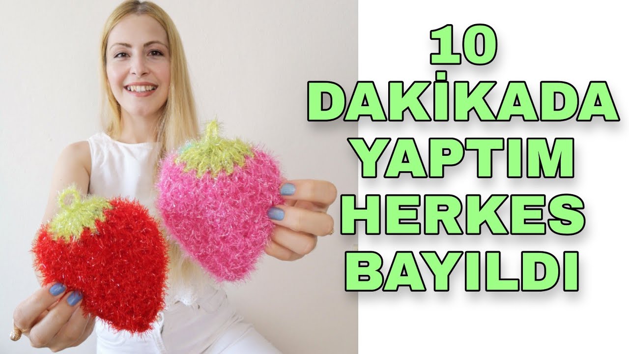 DELİRDİM🤩 | Çilek Bulaşık Süngeri Yapıyoruz | Mutfağımızı Renklendirelim 😍