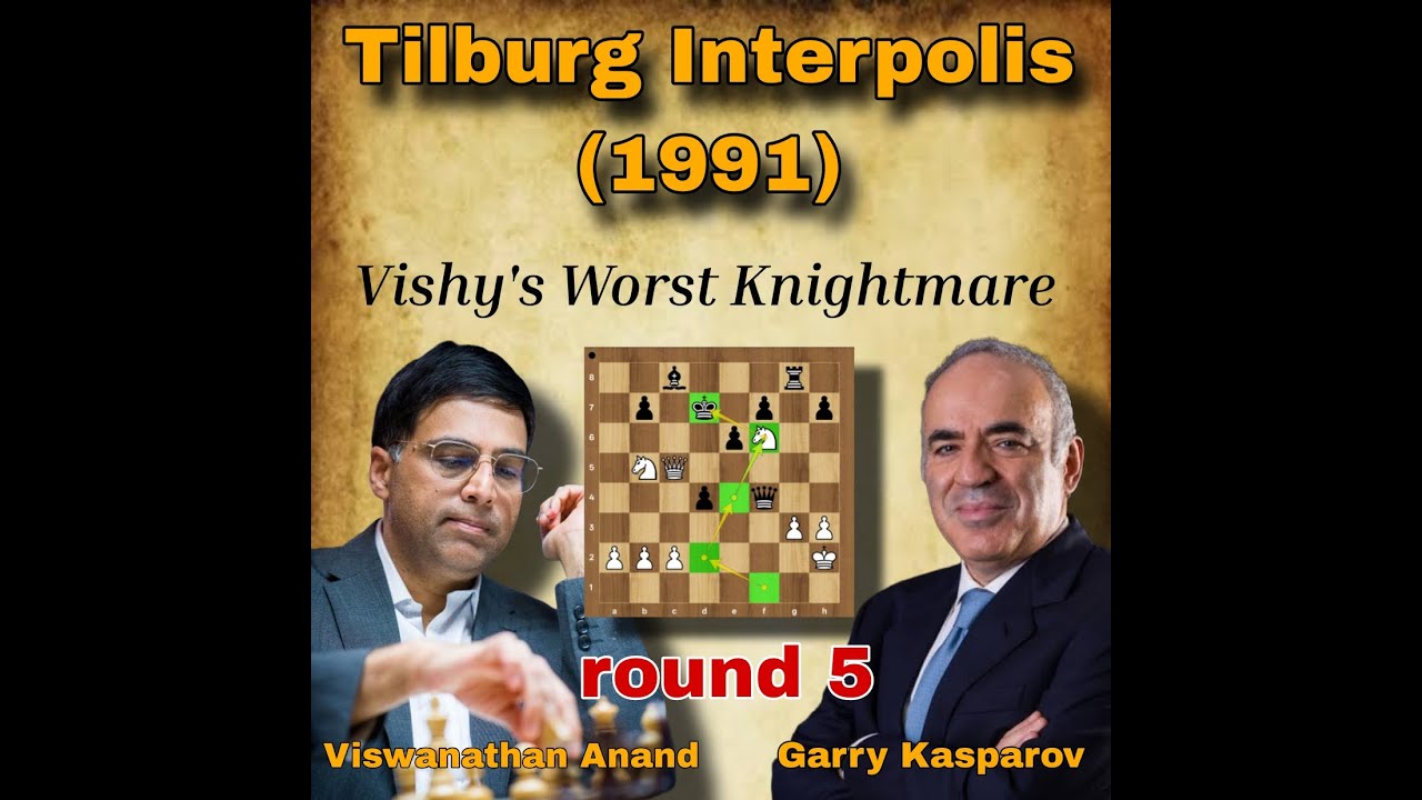 Garry Kasparov vs Viswanathan Anand | round 5 | Tilburg Interpolis (1991) | #chees