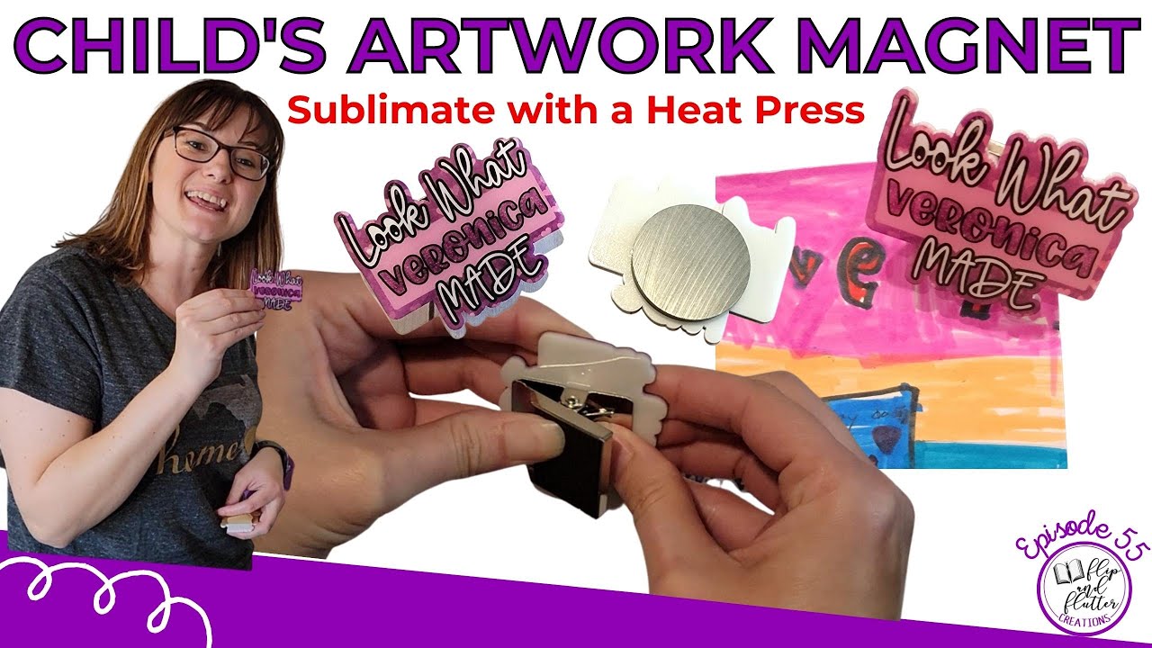 How to Create a Child's Artwork Magnet: Sublimating an Acrylic Blank from Zindee