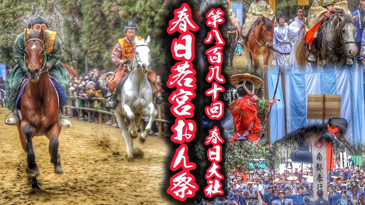 春日若宮おん祭 2025 大迫力の競馬🐎や 流鏑馬 など お渡り式 表参道 御旅所付近 にて 2025.12.17 奈良市 春日大社 奈良公園  