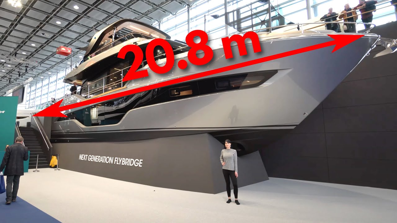 SUPERYACHT 2023! 20,8m Luxus Yacht Cranchi Sessantasette 67 Flagship Collection. Roomtour all rooms.