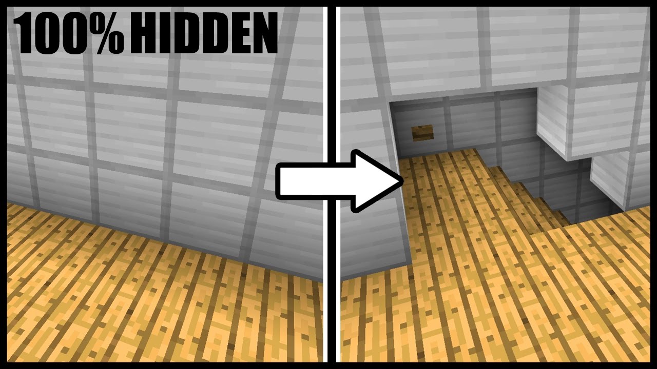 Fully Hidden OPENING WALL & STAIRCASE! - Minecraft Tutorial