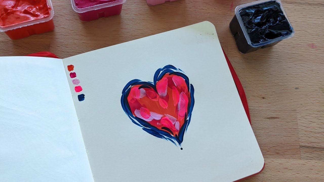 easiest heart you have ever painted