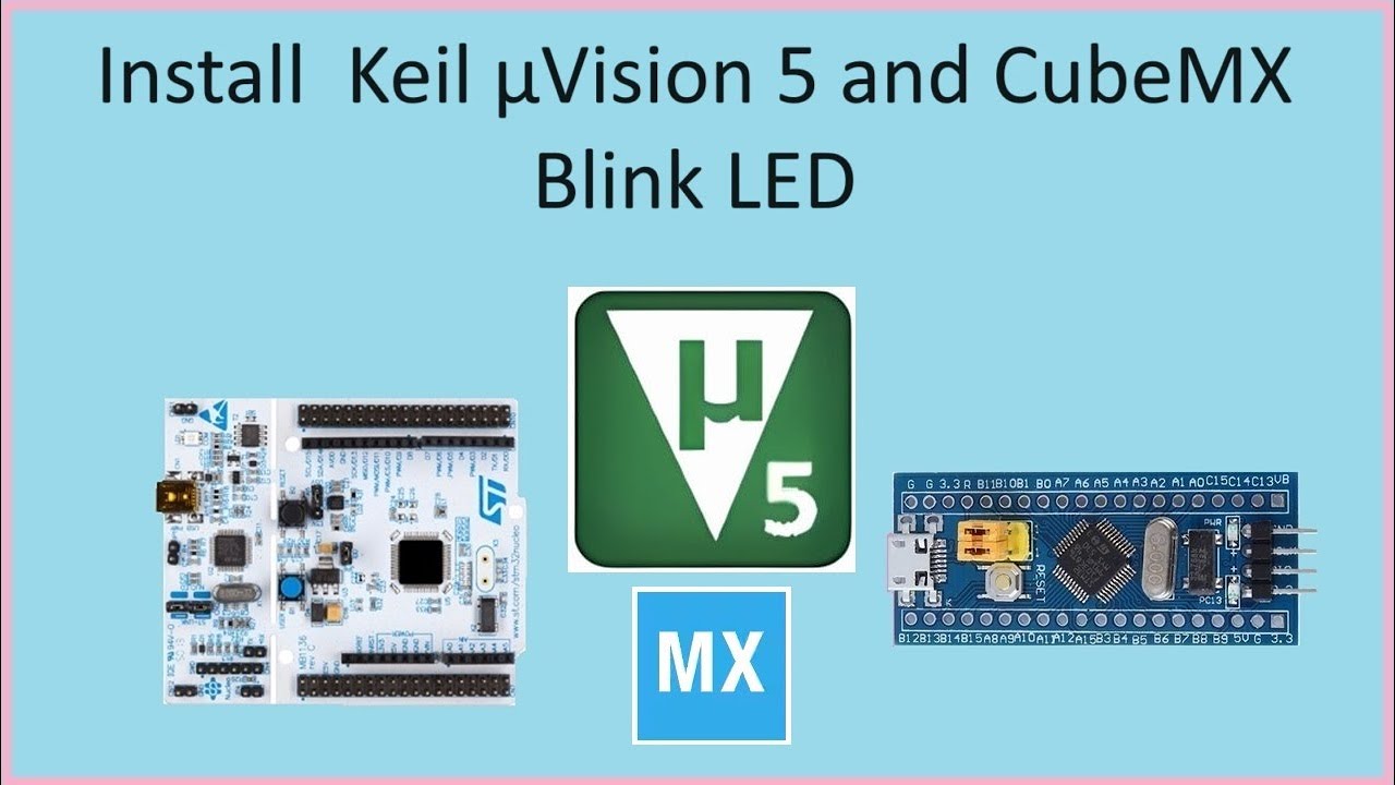 101. Установите keil uvision 5 с CubeMX и мигайте светодиодом STM32.