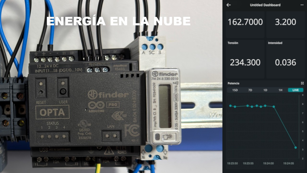Monitorización Energética con Arduino Opta y Finder 7M | desde cero