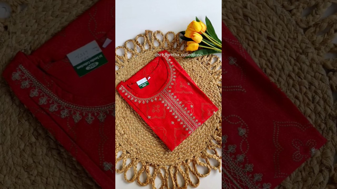 KU285.Soft Silk Kurta/XL/Rs.655/- #kurticollection #kurti