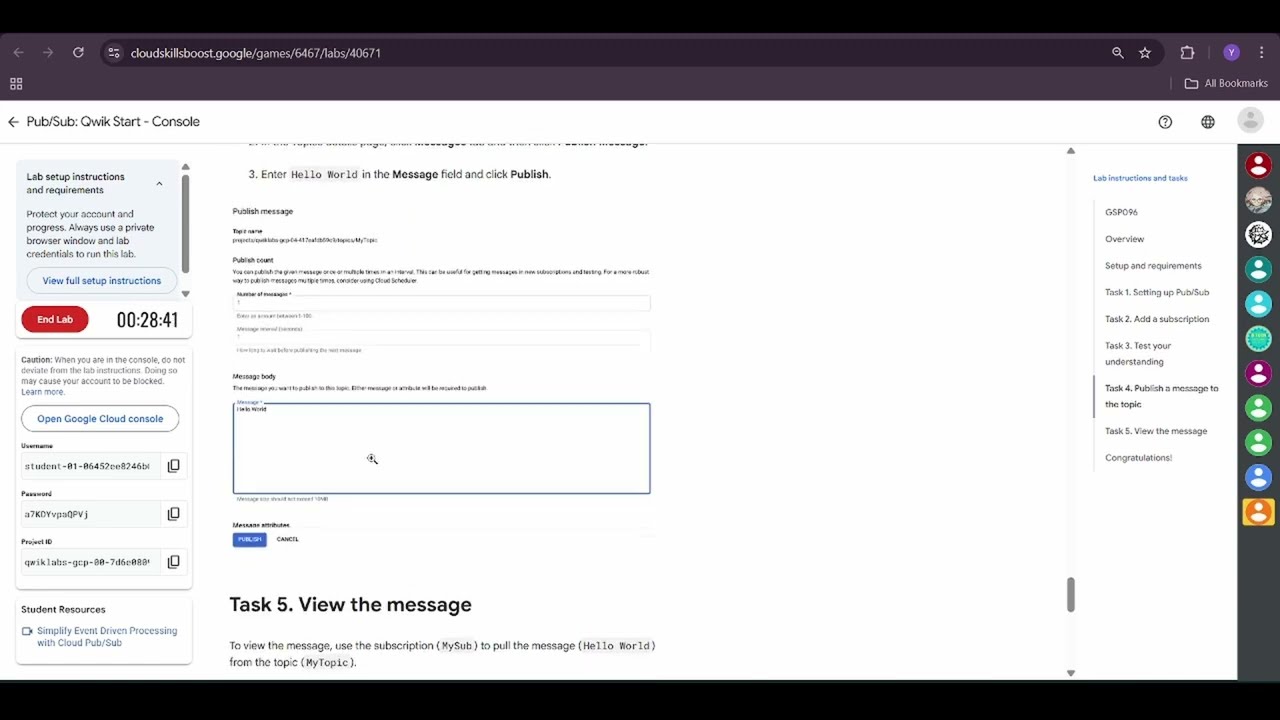 Pub/Sub Qwik Start with Console | #2025 | #GSP1042 |#qwiklabs |#Solution