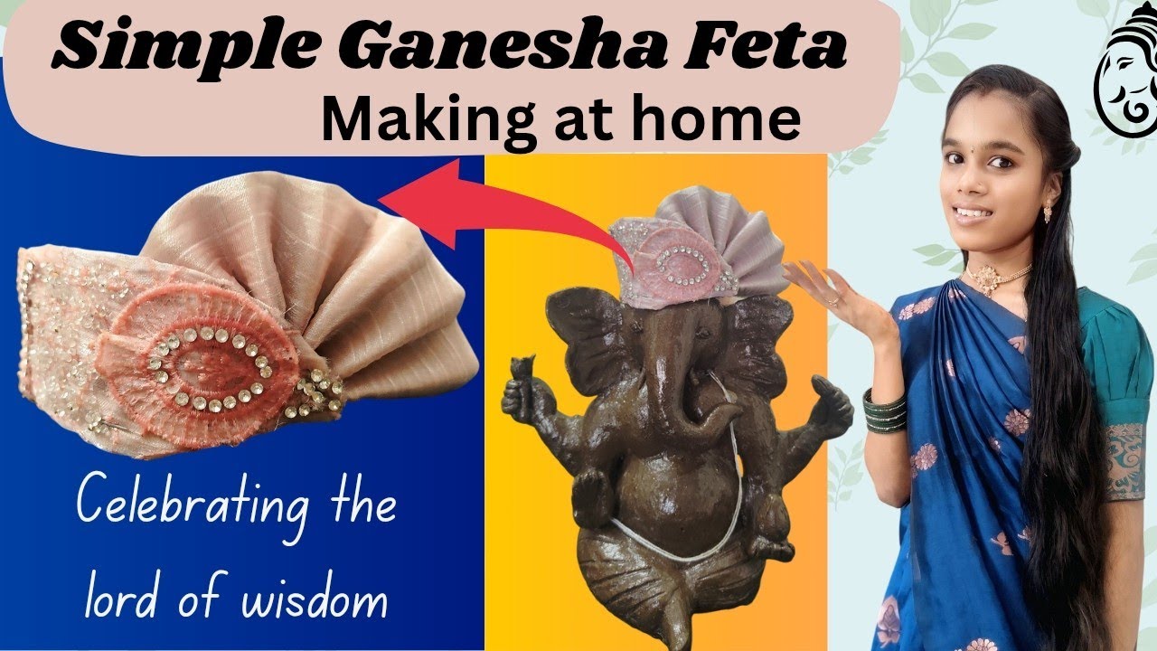 Simple ganesha feta decoration #ganeshafeta #ganeshaidol #craftyhome #diy #viral #craft ganesha