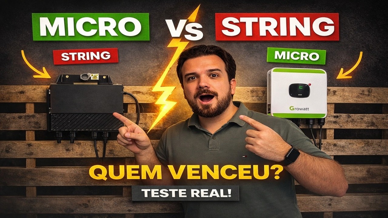 MICROINVERSOR X INVERSOR STRING QUAL GERA MAIS ? TESTAMOS NA PRÁTICA ! (APSYSTEMS | GROWATT)