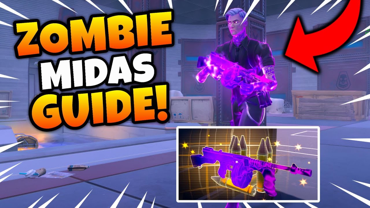 Fortnite ZOMBIE MIDAS BOSS Location + Mythic Drum Gun Shadow Gameplay (+ Vault Location)