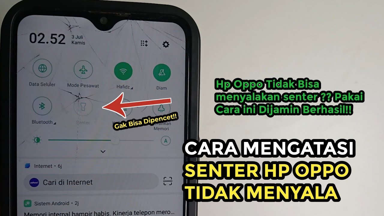 Cara Mengatasi Senter Hp Oppo Tidak Menyala dan Tidak Bisa Dipencet