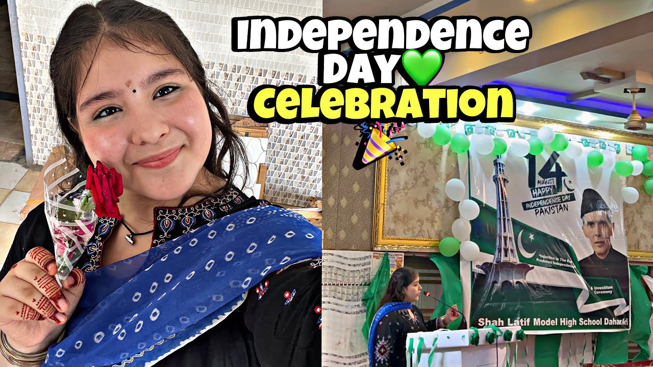 Hamare School Mein Azadi Ka Jashan🇵🇰💚Kanishka’s First Solo vlog😍