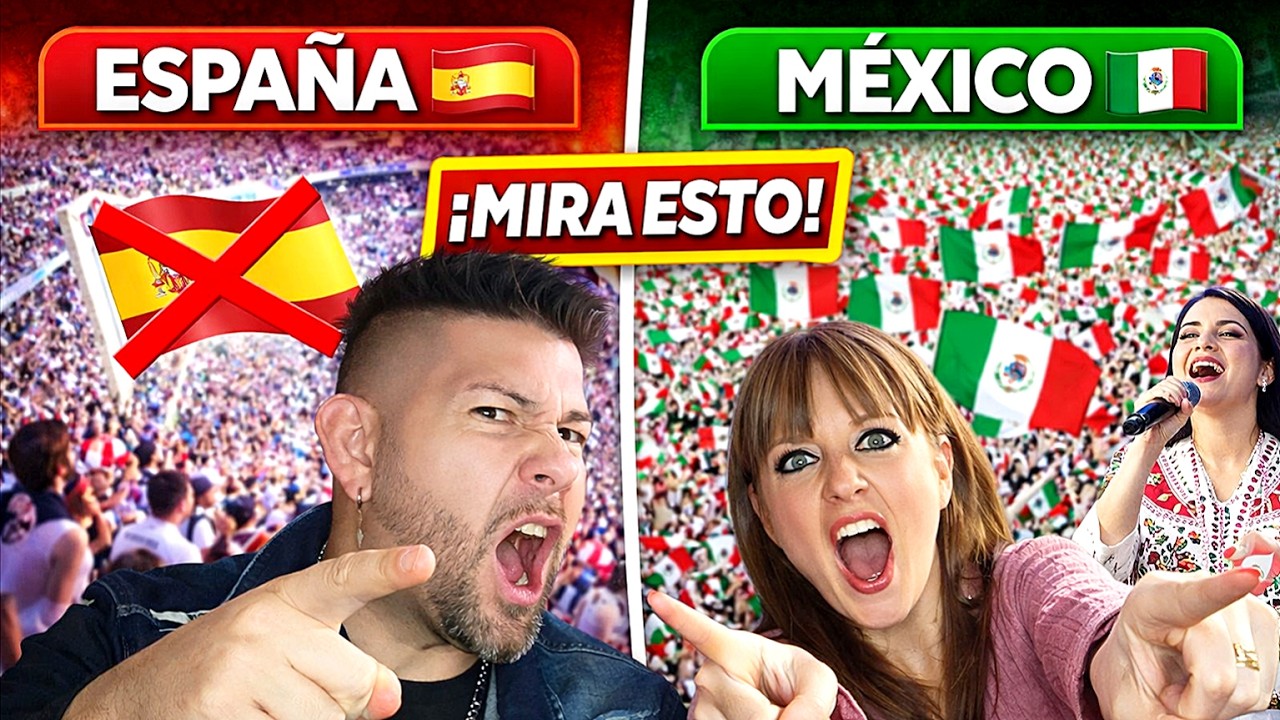 LA DESCOMUNAL DIFERENCIA ENTRE MÉXICO y ESPAÑA! prohíben SACAR LA BANDERA