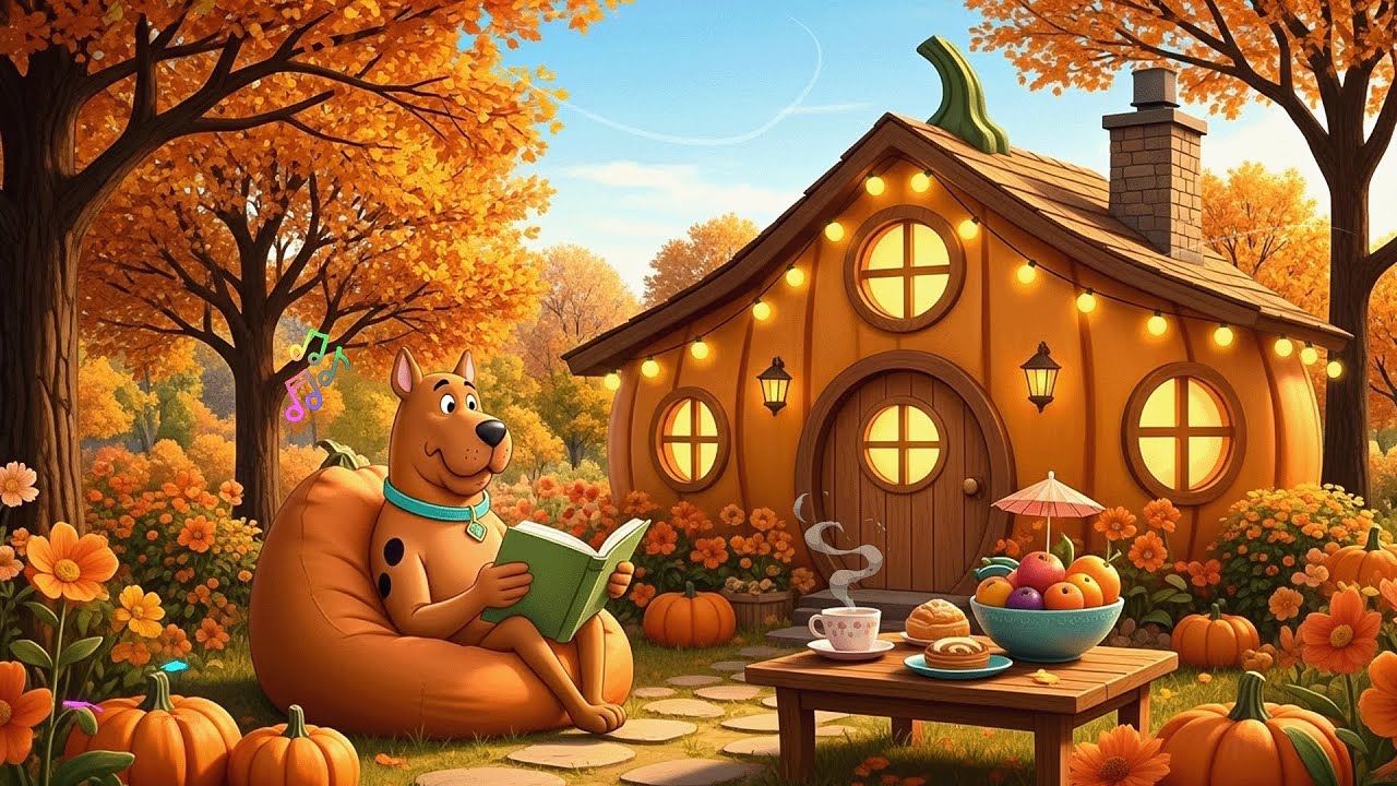 Scooby Doo’s Autumn Reading Day 📖🍁 3 Hours Lofi Beats for Relaxing & Studying