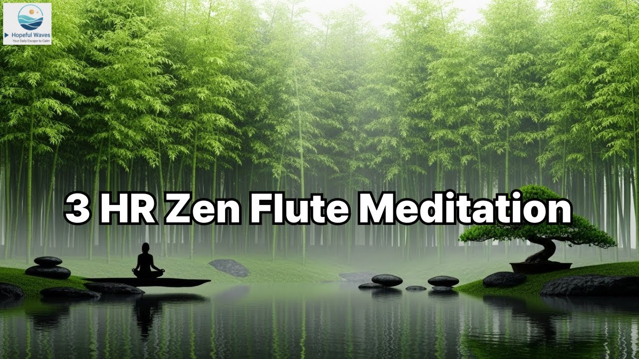 3 HOURS Japanese Flute Meditation  🎍 Deep Resonance for Calming and Stress Relief / Hopeful Waves