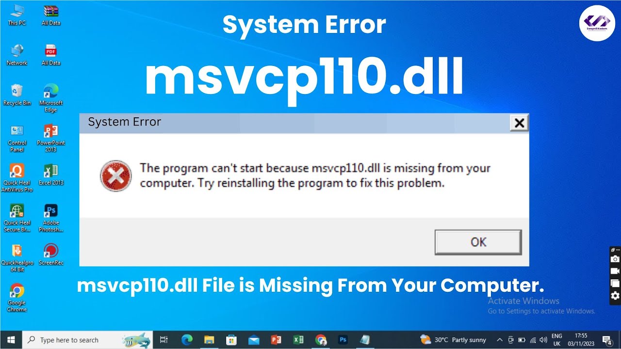 How To Fix msvcp110.dll Error? #msvcp110dll #error #errorfix #dll #dlldownload #windows #system