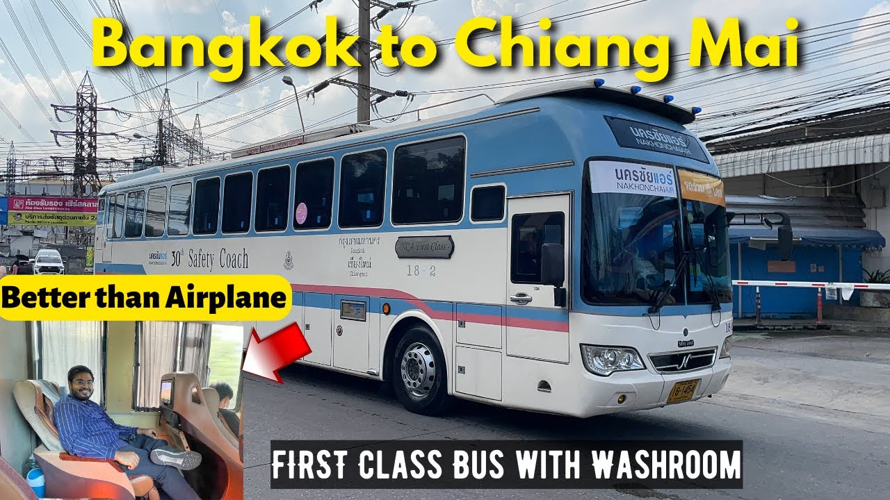 VIP Class LUXURY Bus in Thailand | Bangkok to Chiang Mai | Mercedes Benz Multi-Axle