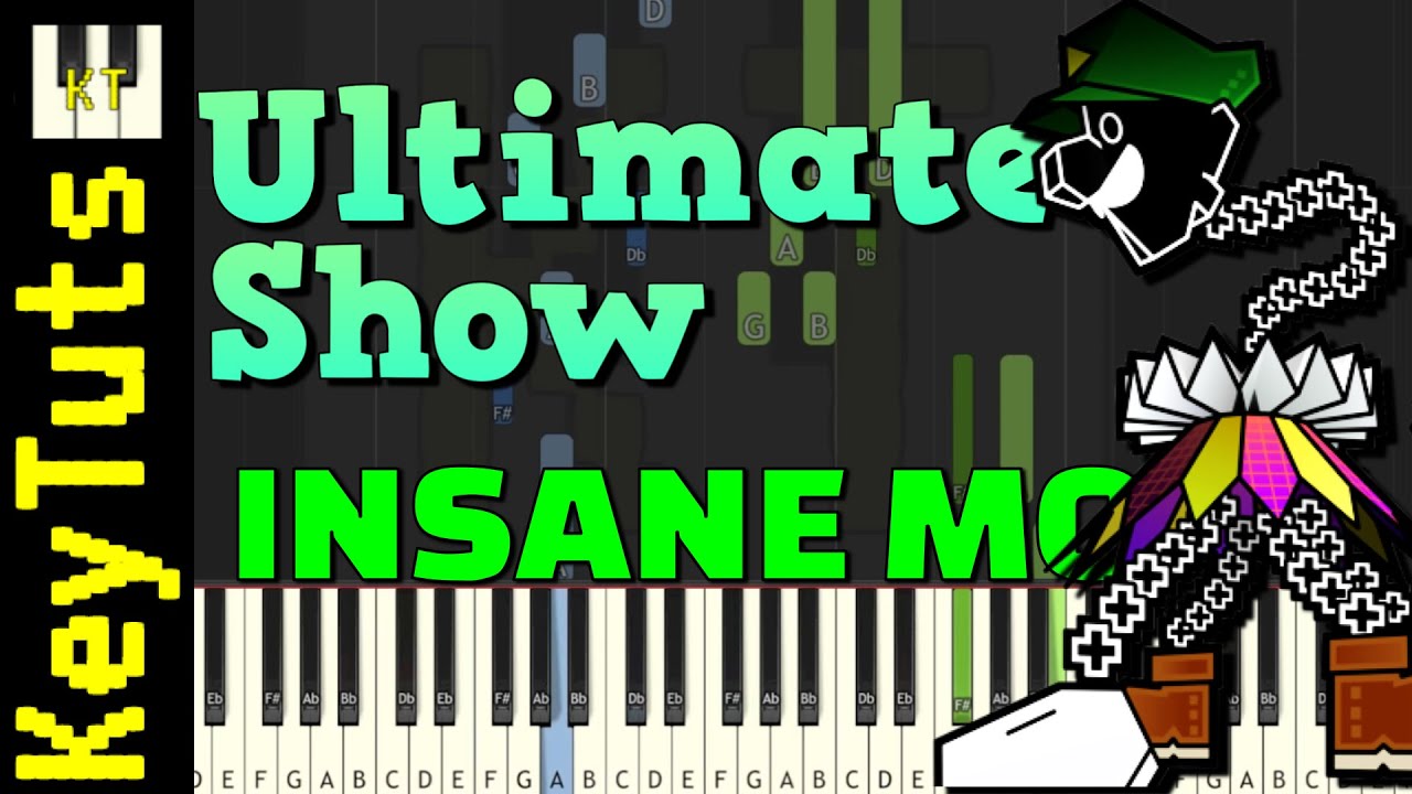 The Ultimate Show [Super Paper Mario] - Insane Mode [Piano Tutorial] (Synthesia)