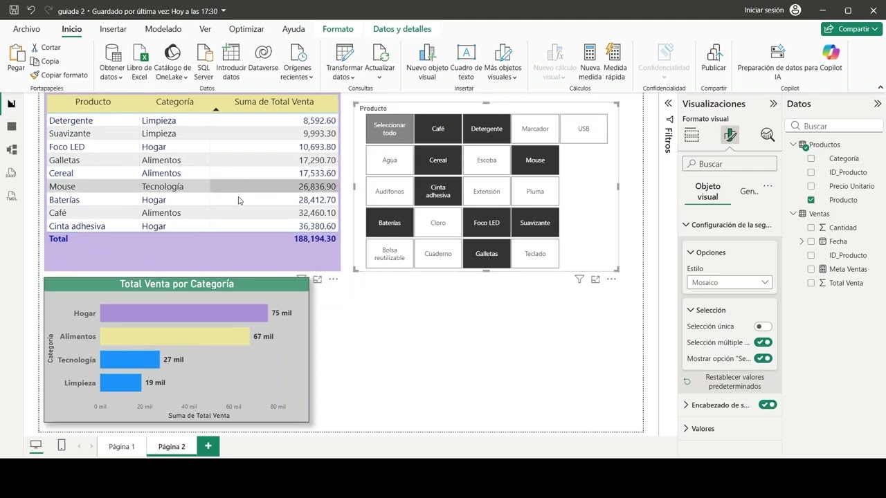 power bi segmentador de datos