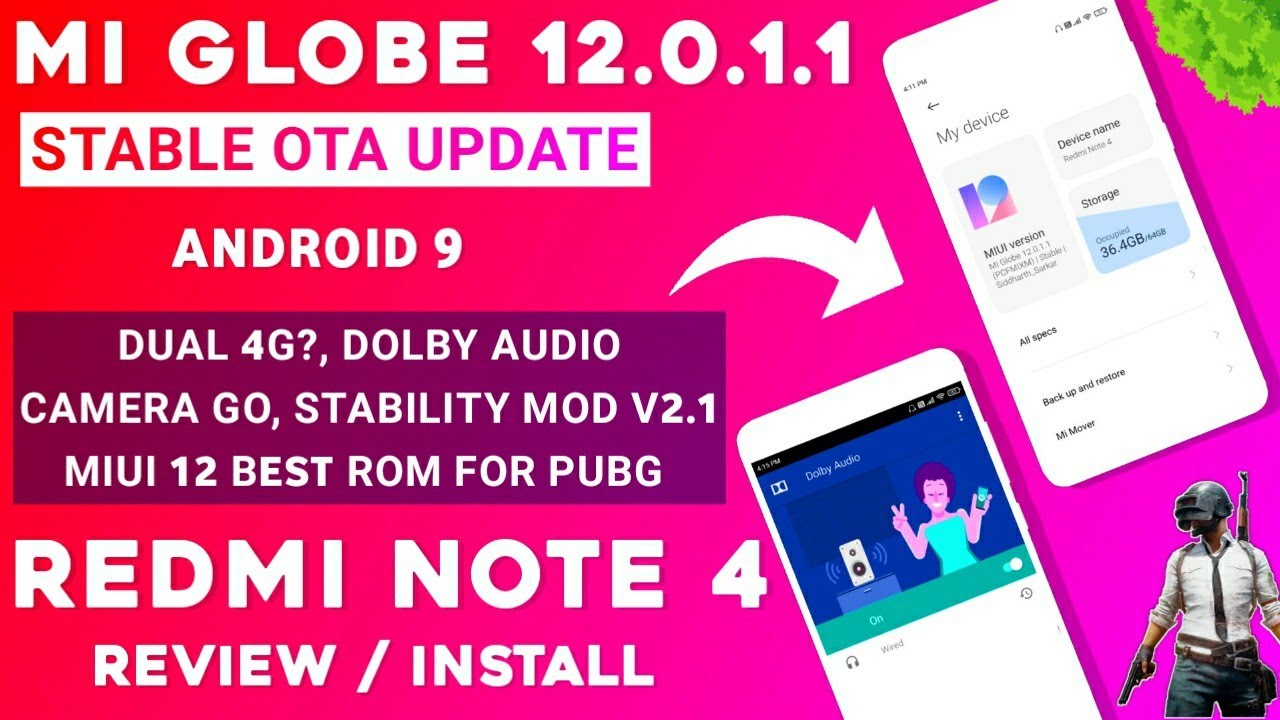 Mi Globe 12.0.1.1 Stable OTA Update For Redmi Note 4 | Dual 4G?, Dolby Audio, PUBG |Review & Install