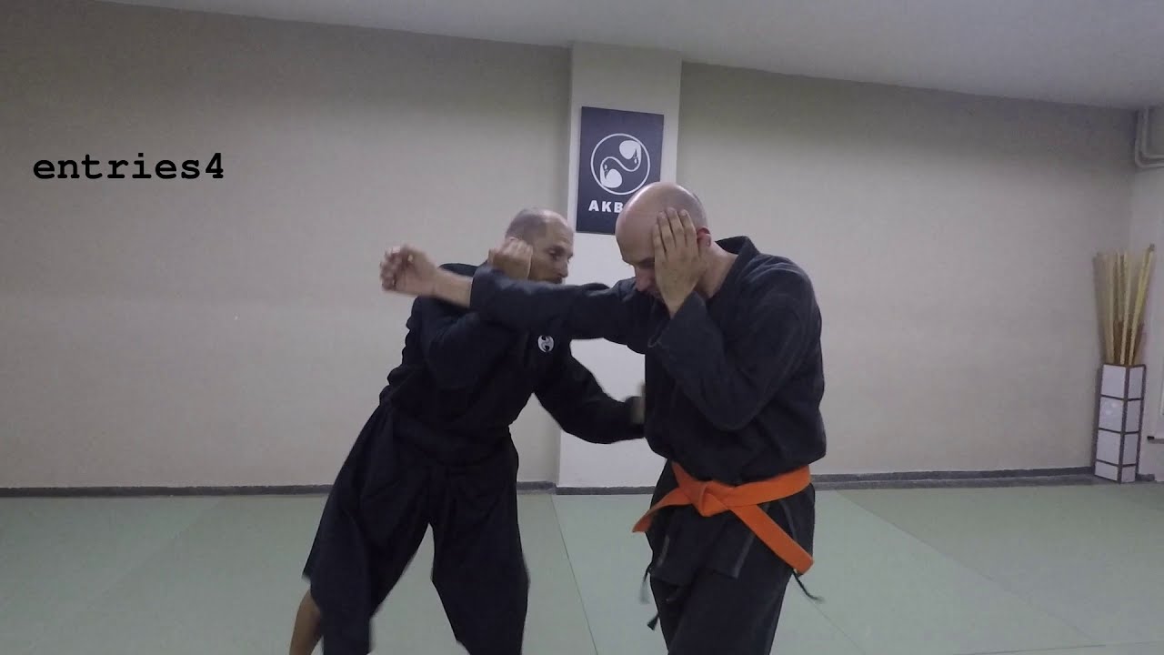 Hands entries (Four ways) and application Ninjutsu techniques