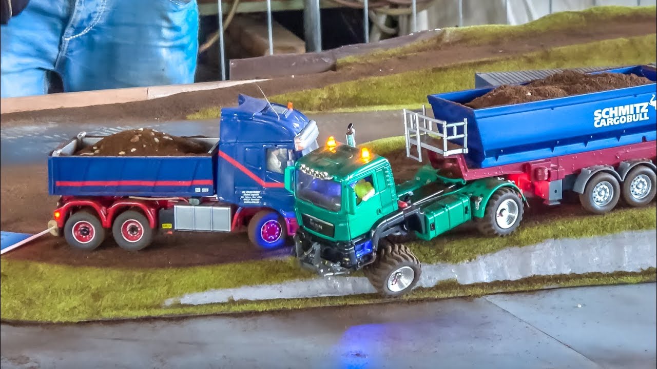 RC trucks and tractors in ACTION! Big fun in 1/32 scale!