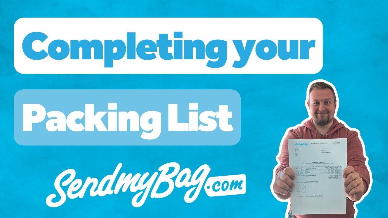 Completing your Packing List