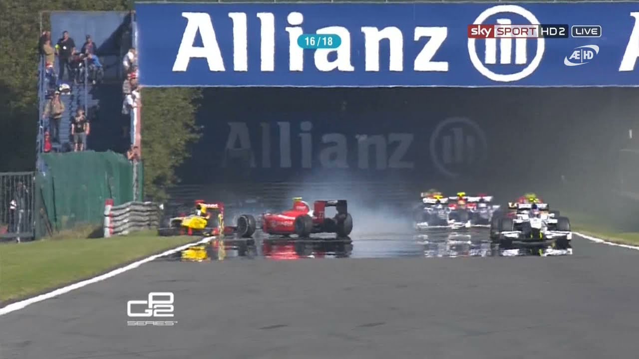 2012 GP2 Spa Race 2 - Crazy Start Crashes