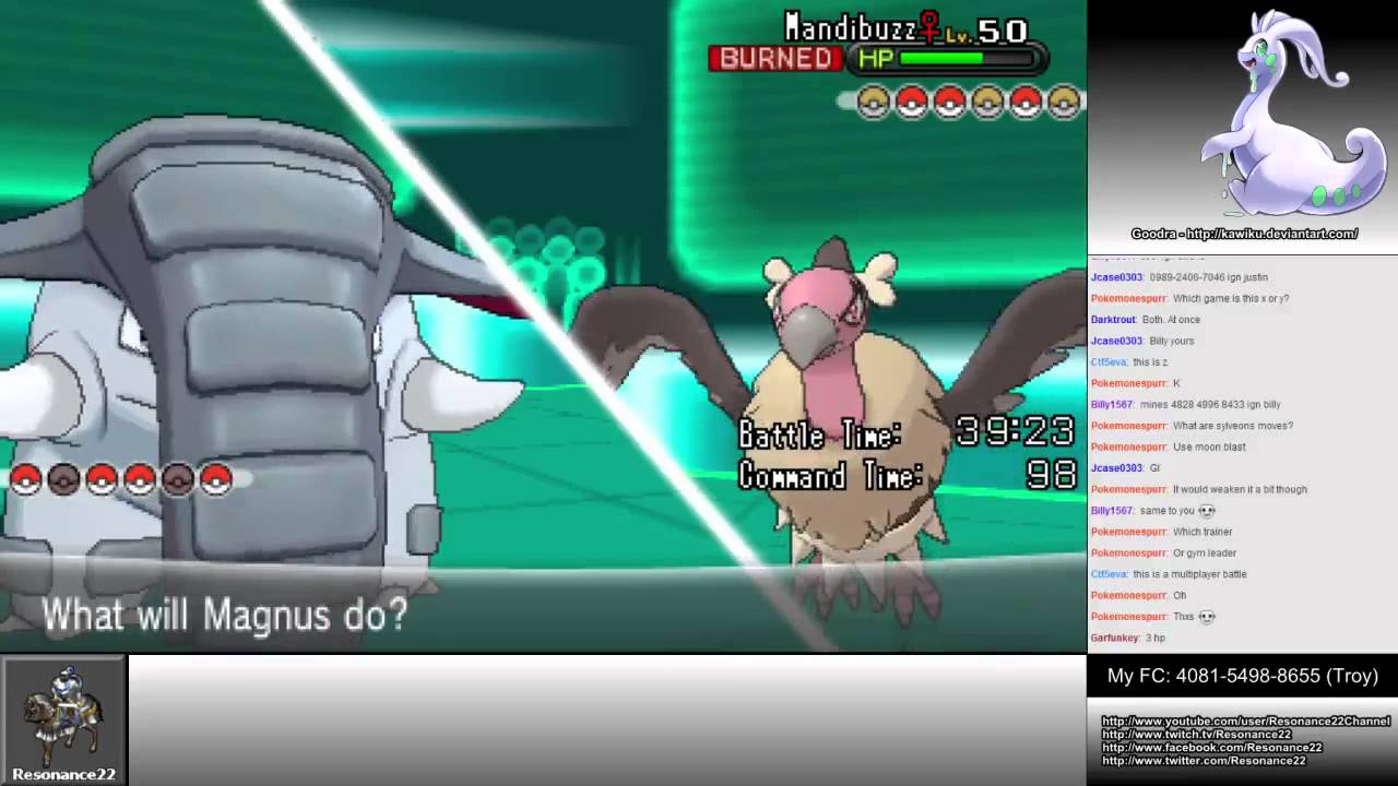 Pokemon X/Y Wifi Battle #21: Resonance22 vs Garfunkey (Mega Banette)