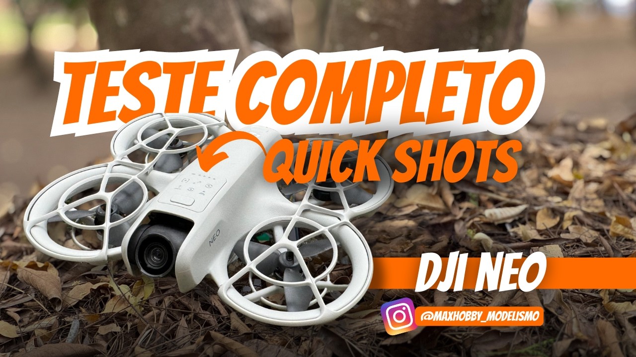 DJI NEO em voo pelo APP quickshots | Bora voar comigo (correr)?