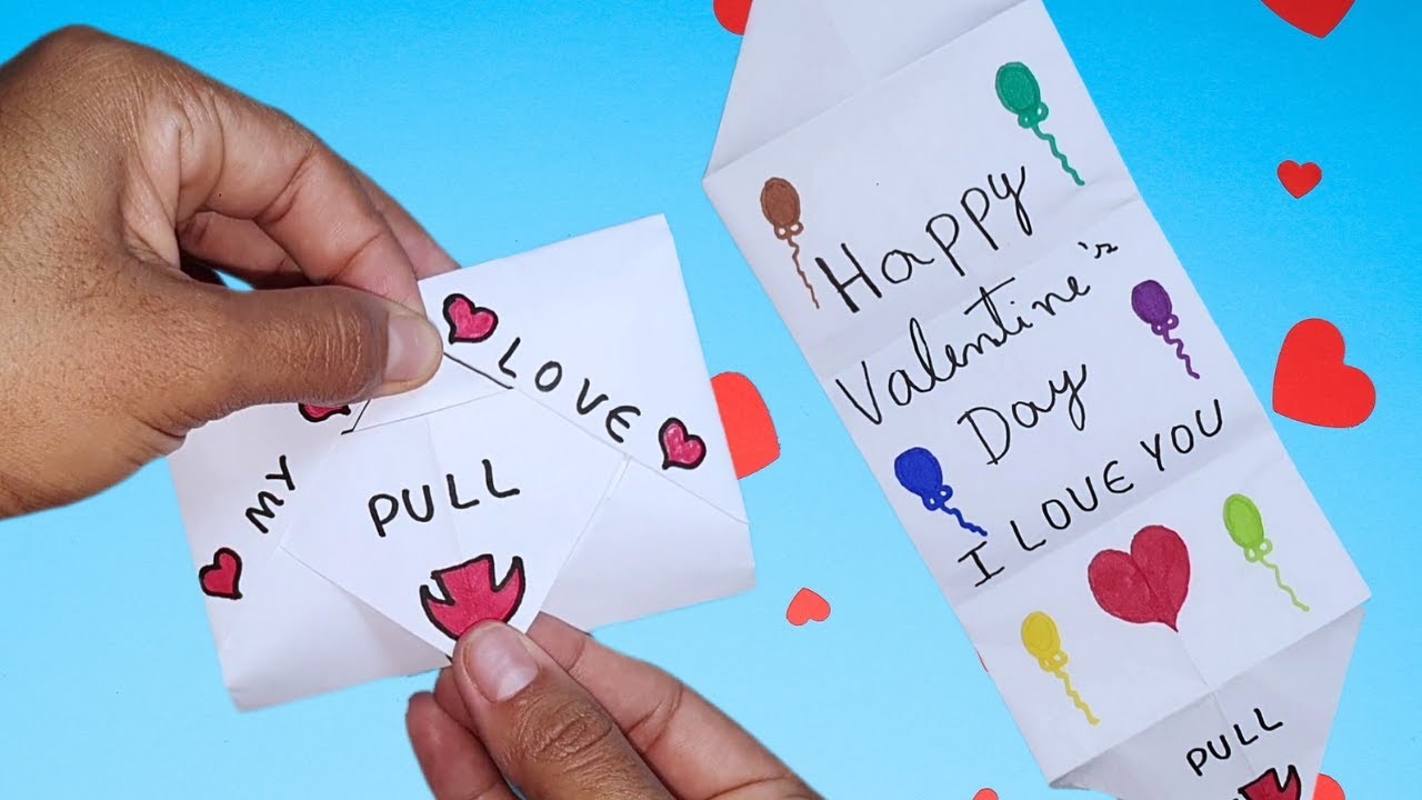 SURPRISE Card for VALENTINE'S DAY - Easy Origami