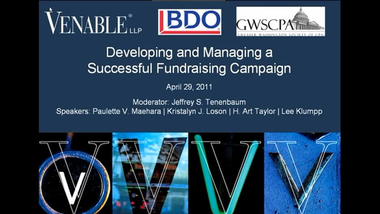 Developing and Managing a Successful Fundraising Campaign