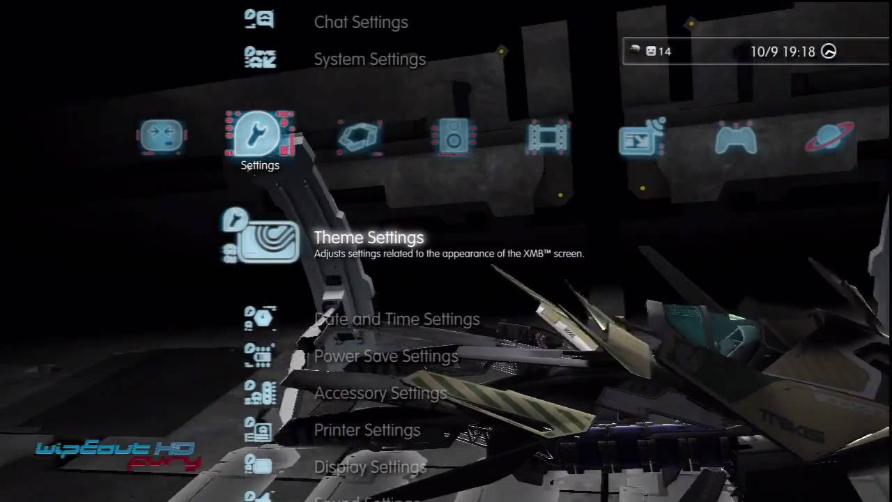 PS3 new dynamic theme: Wipeout Fury