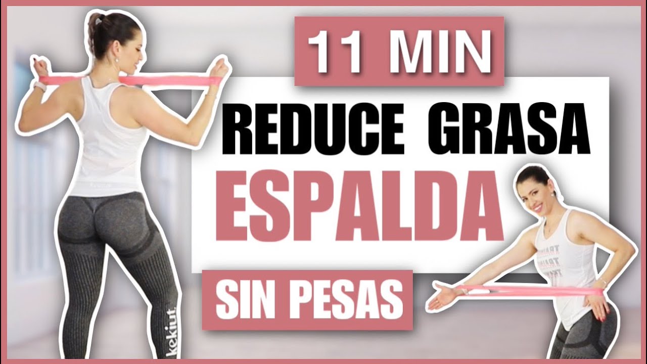 RUTINA PARA ADELGAZAR ESPALDA EN CASA CON BANDA ELÁSTICA | Tonifica Espalda SIN PESAS | NatyGlossGym