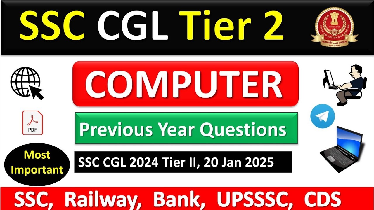 ssc cgl tier 2 computer previous year questions | cgl 2024, 20 jan 2025 #ssccgl2025