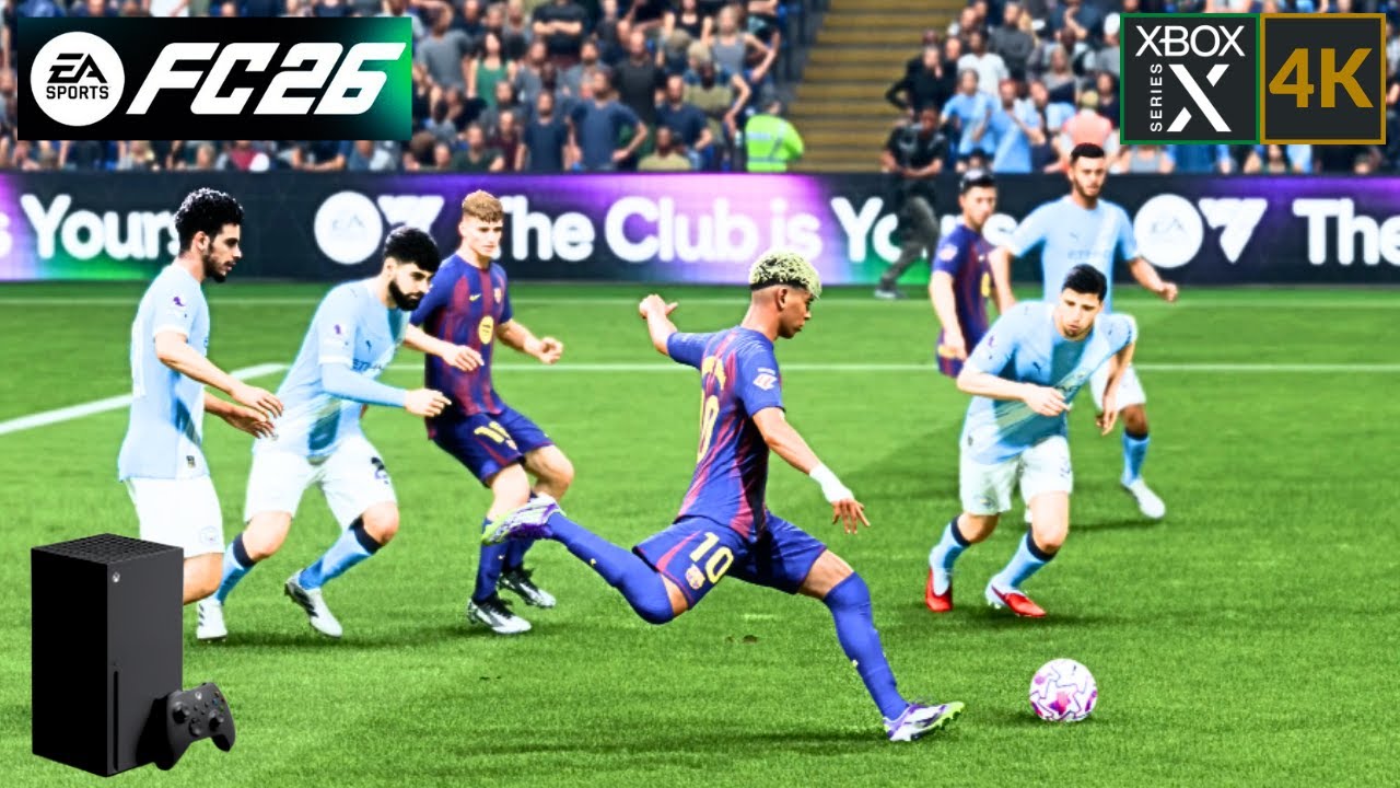 EA FC 26 - Xbox Series X Gameplay - Manchester City vs Barcelona (4K)