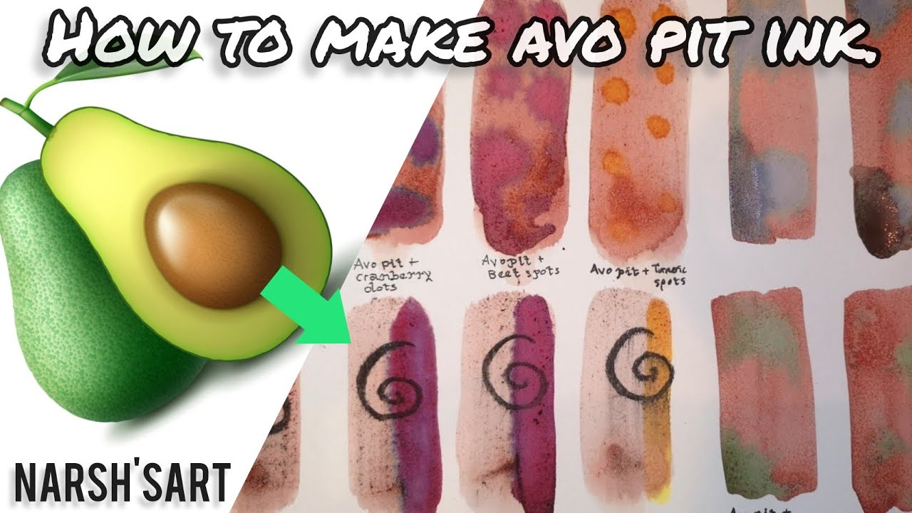 How to make avocado seed ink or paint🥑