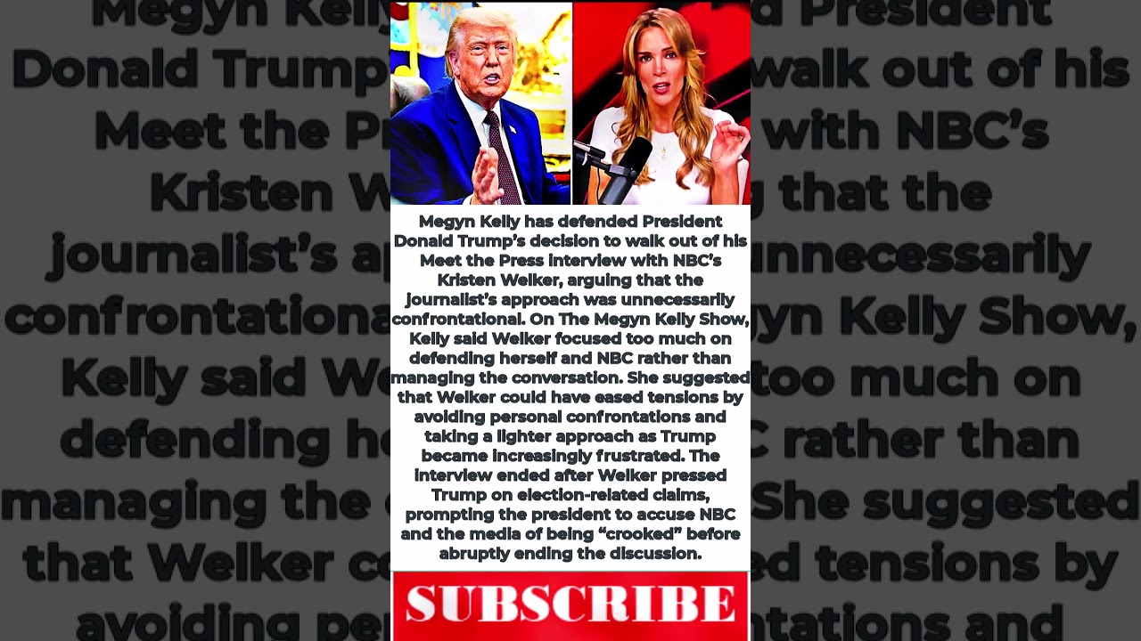 Megyn Kelly Blames NBC's Kristen Welker For Trump&rsquo;s Walkout From Interview: 'She Was Rude'
