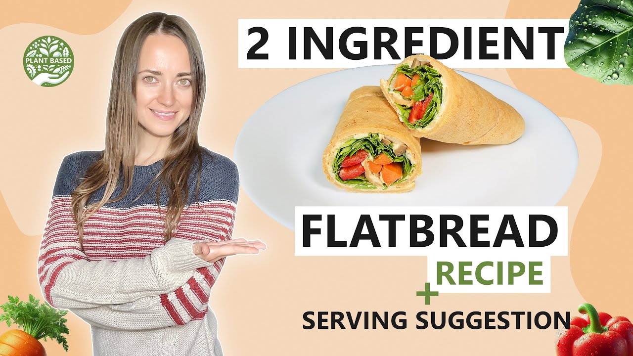 2-Ingredient Lentil Flatbread | Gluten-Free and Whole Food Plant Based | Easy Recipe