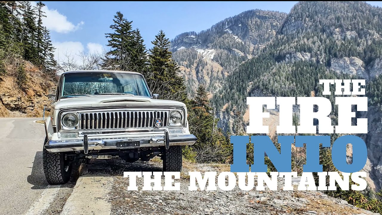 Jeep Cherokee Chief 1978 hill climb 2 - V8 Sound engine - cabin sound