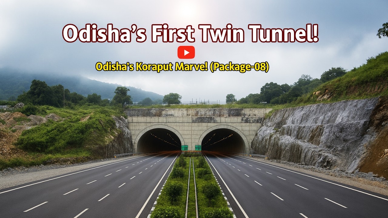 Odisha’s First Twin Tunnel – Full Inside View | Raipur–Visakhapatnam Economic Corridor Pkg 08 Update