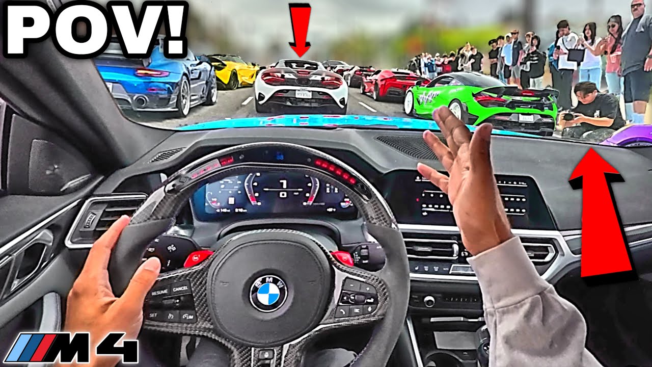 You Drive A 700HP Tuned BMW M4 G82 To LA’s BIGGEST SUPERCAR CAR MEET [LOUD EXHAUST POV]